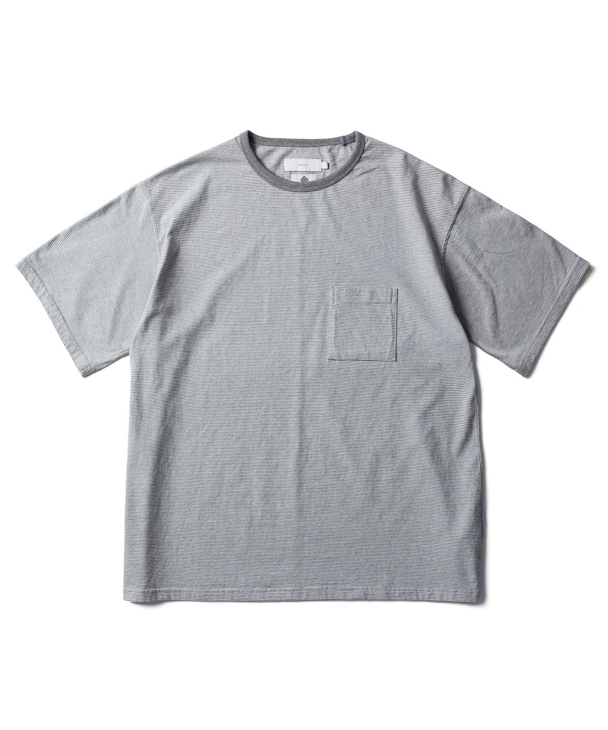 에스파이(ESFAI) [ESFAI X OURSELVES] MULTI C STRIPE T SHIRTS (GREY)