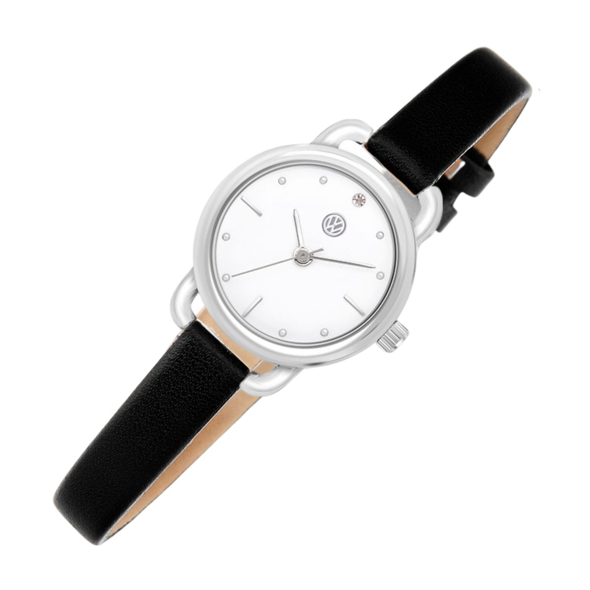 폭스바겐 와치(VOLKSVAGEN WATCH) 스와로브스키 스톤 사용 화이트스톤 여성 슬림 가죽밴드 시계 2종 택1