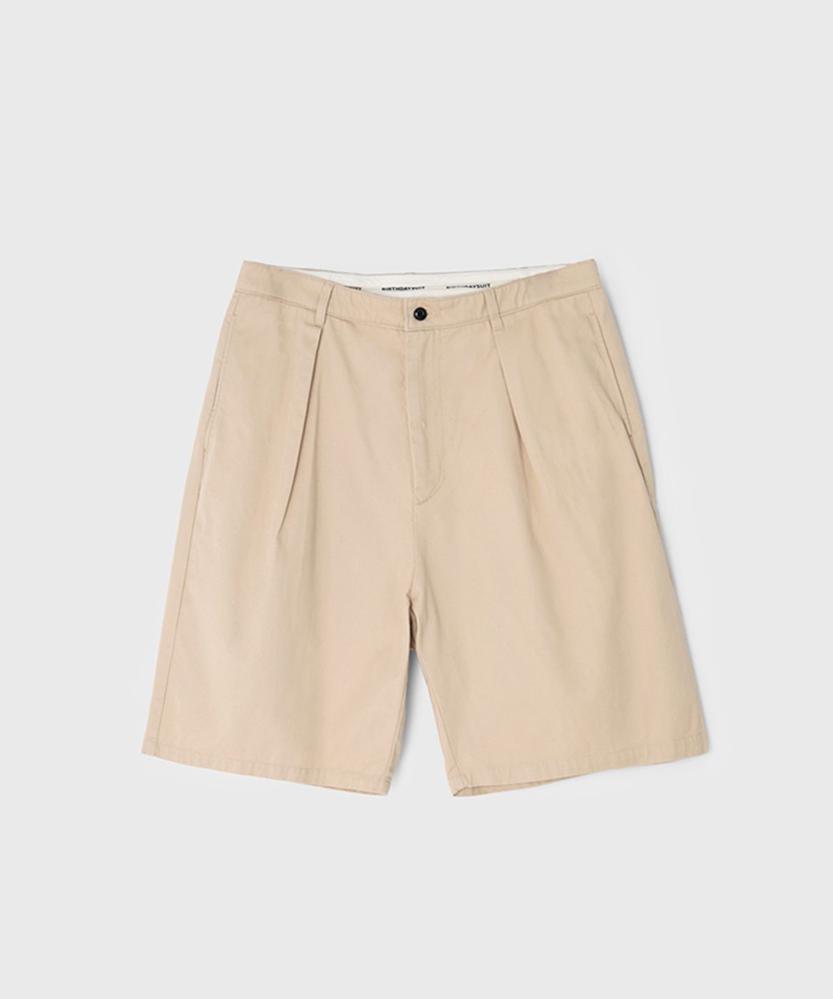 벌스데이수트(BIRTHDAYSUIT) TWILL BERMUDA (BEIGE)