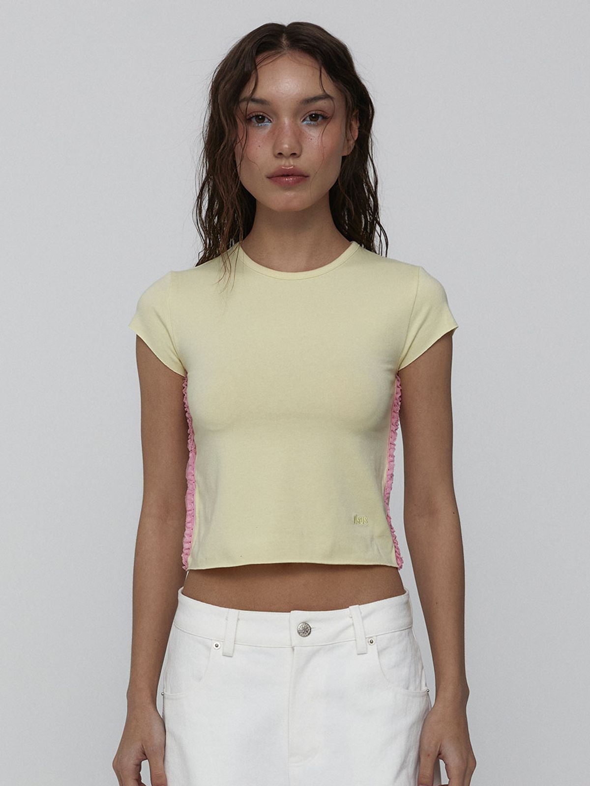 비수스(VISUS) Lace Baby T-Shirts_Yellow