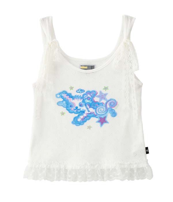 ★YOUTHBATH★YBX SOUP Point lace short-sleeve_white★正規品 MUSINSA | YOUTHBATH YBX SOUP Lace ribbon sleeveless _ white