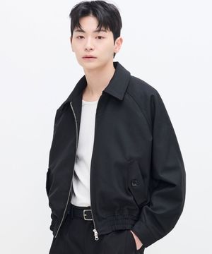 테일러드 크롭 울 블루종 자켓