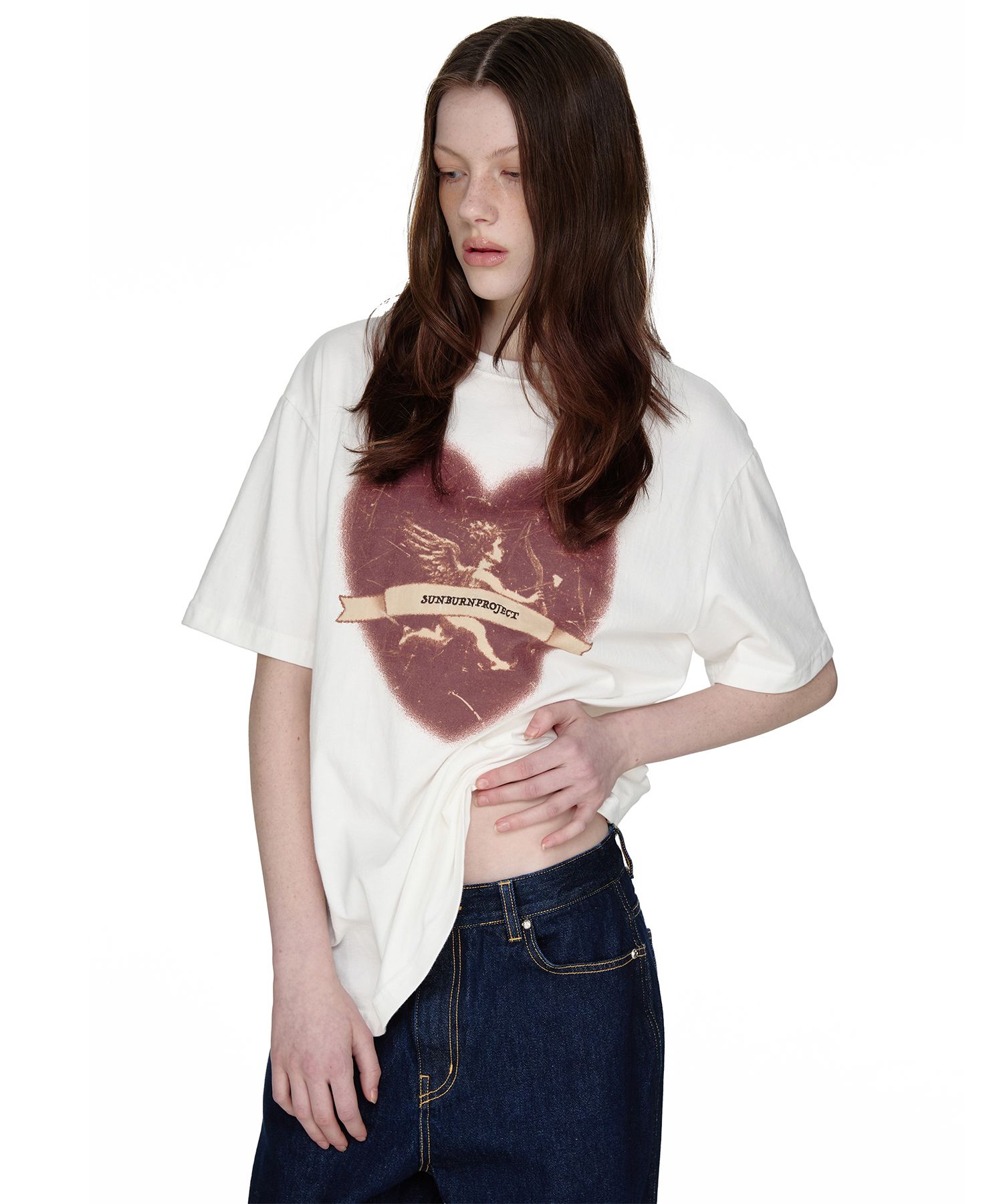 【sunburnproject】 Cupid Overfit T-shirt ★送料・関税込★ MUSINSA公式 | SUNBURN PROJECT Cupid Overfit T-shirt, WHITE