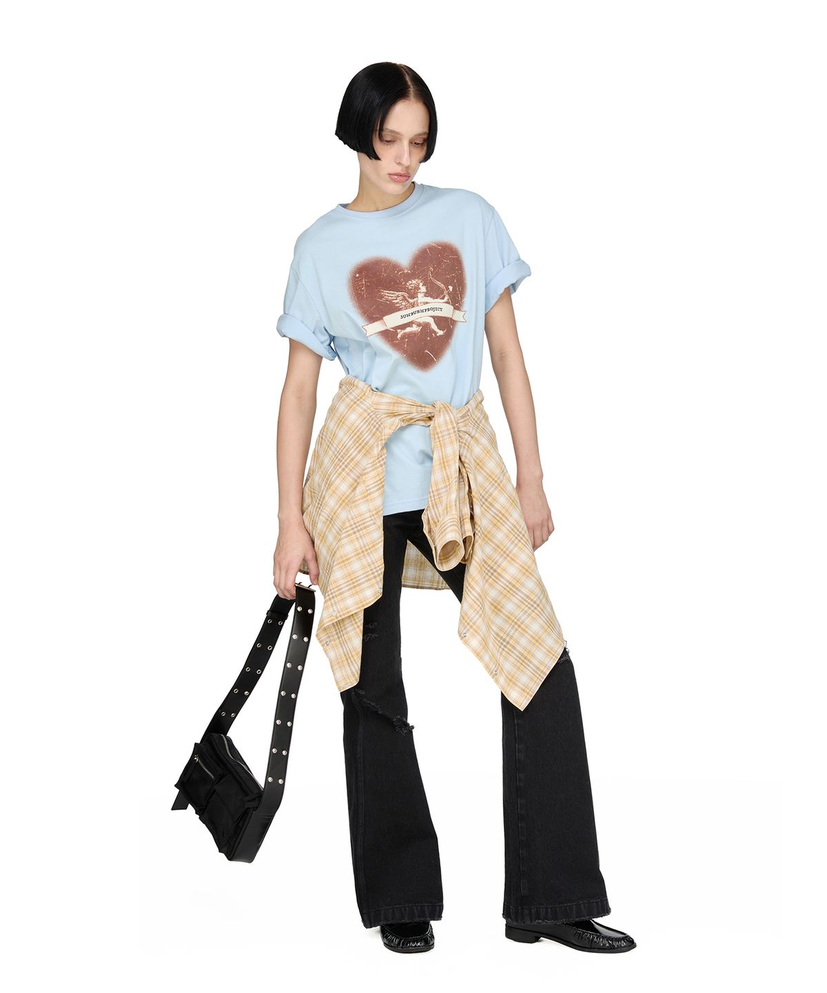 썬번프로젝트(SUNBURNPROJECT) Cupid Overfit T-shirt, SKY BLUE