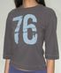 76 프린티드 풋볼 티_차콜