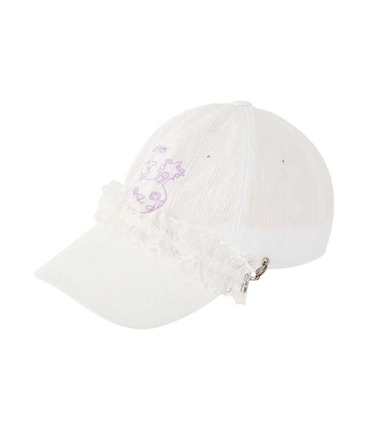 유쓰배쓰(YOUTHBATH) YBX SOUP Loli bunny Lace ball Cap_white