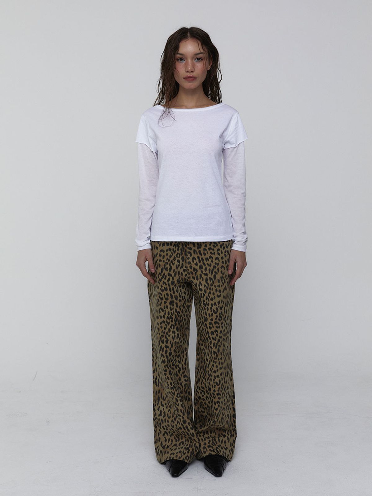 비수스(VISUS) [VISUS X OF MY ON]Cotton Leopard Pants_Beige
