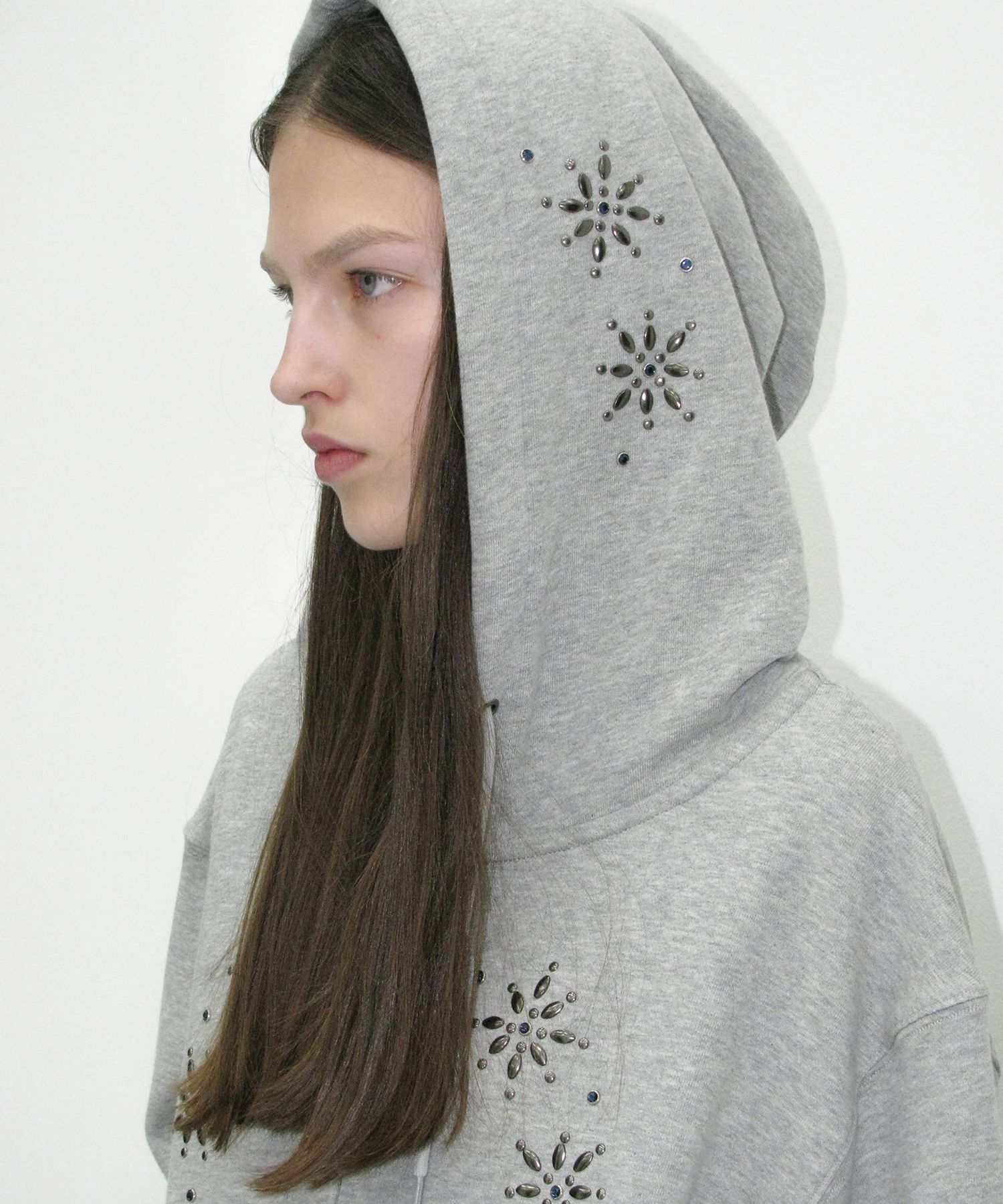 【PARTIMENTO】 WESTERN GEMSTONE HOODIE ZIP-UP /追跡付 MUSINSA公式 | PARTIMENTO WOMEN Western Gemstone Hoodie Zip