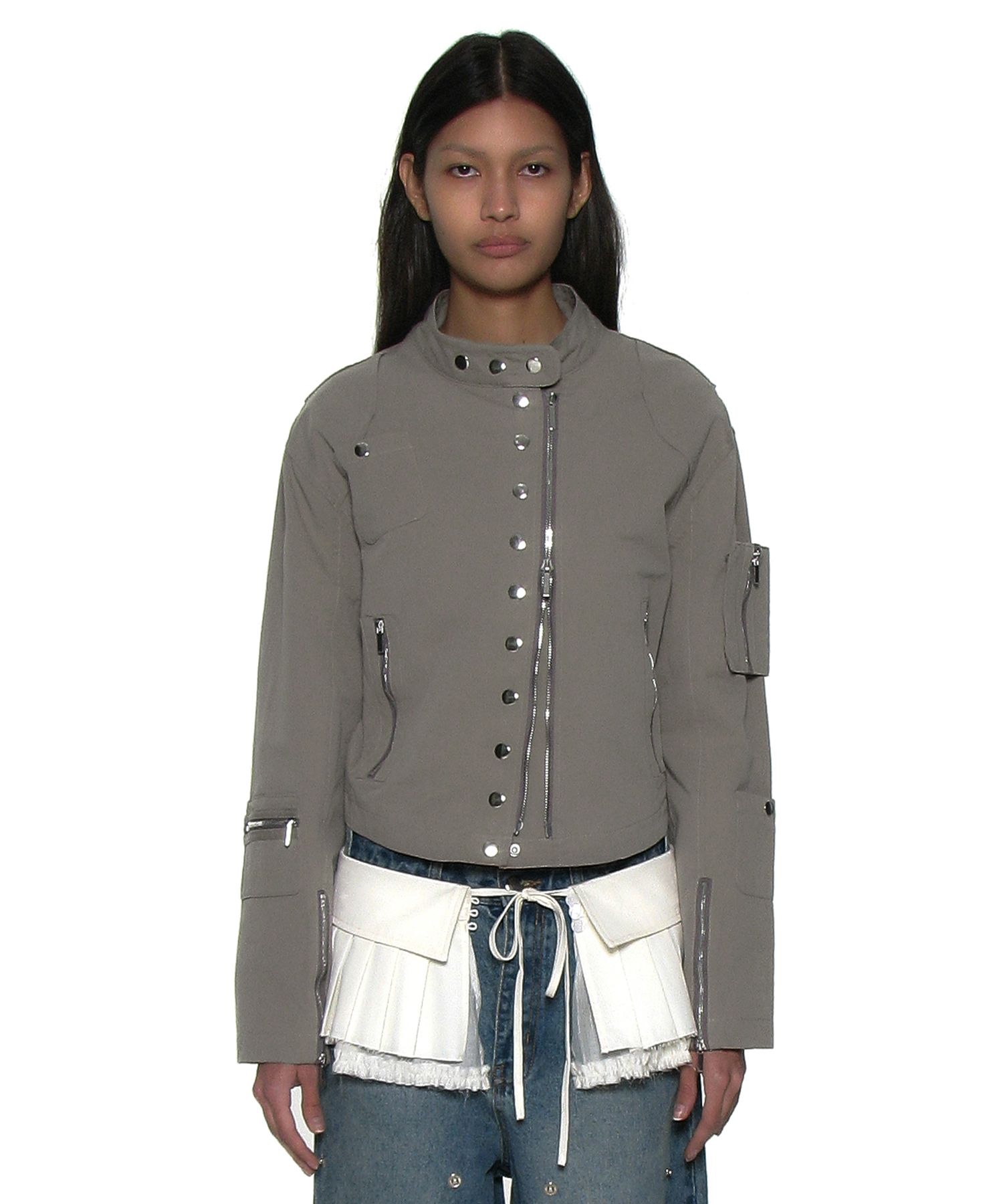 PARTIMENTO WOMEN ■ Light Cotton Biker Jacket MUSINSA | PARTIMENTO WOMEN Light Cotton Biker Jacket_Beige