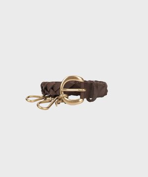 WEAVING CHAIN BELT BROWN