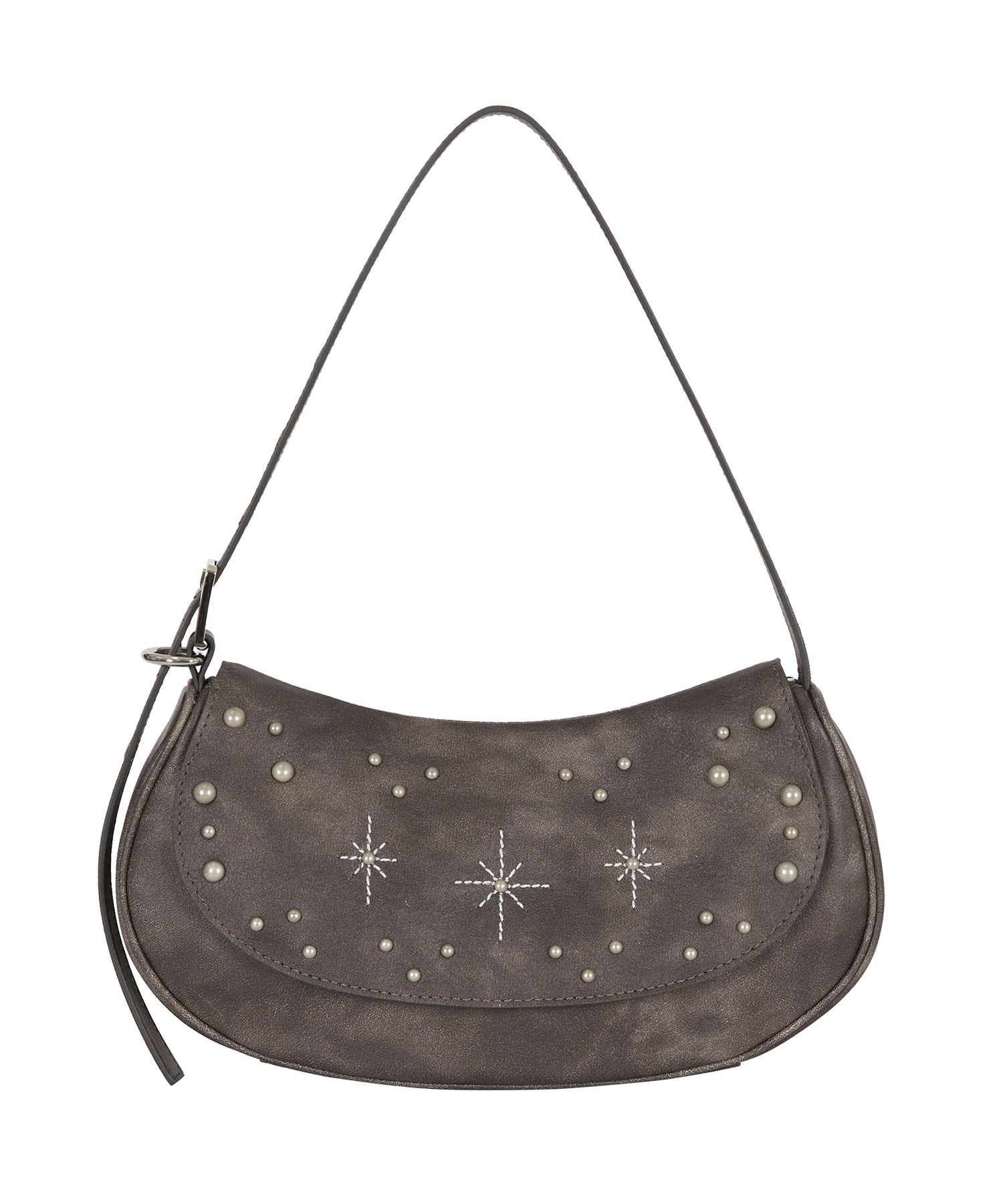 ●ILLIGO● Stud Ornament Hobo Bag Charcoal 25SMBAG02CH MUSINSA | ILLIGO Stud Ornament Hobo Bag Charcoal
