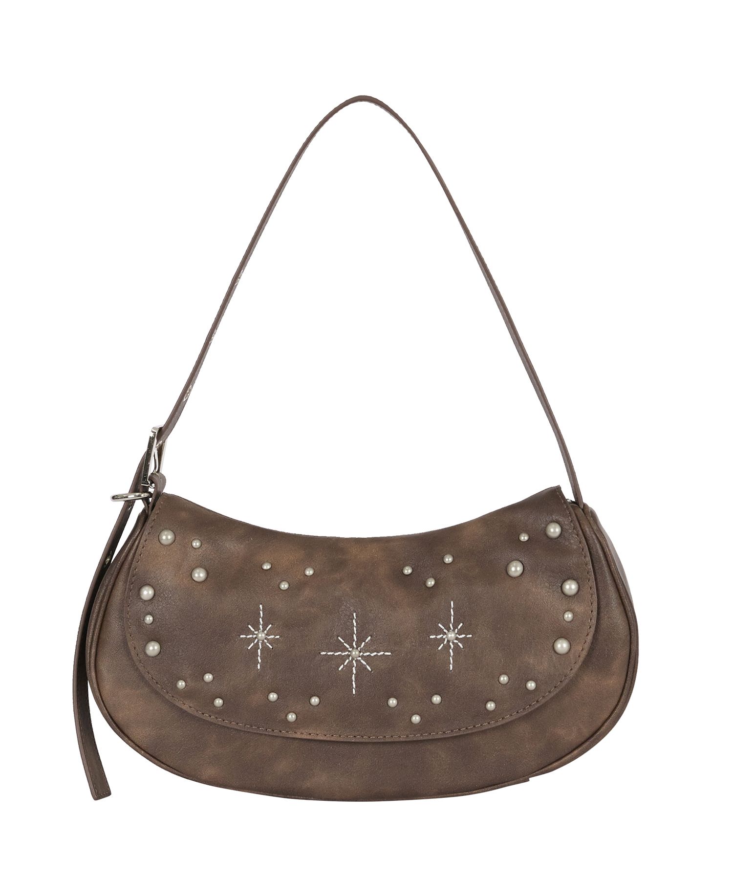 ◆ILLIGO◆ Stud Ornament Hobo Bag Brown 25SMBAG02BR MUSINSA | ILLIGO Stud Ornament Hobo Bag Brown
