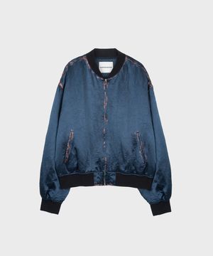 RUST ZIP UP BLOUSON TURQUOISE