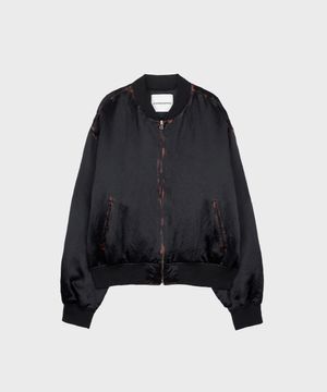 RUST ZIP UP BLOUSON BLACK
