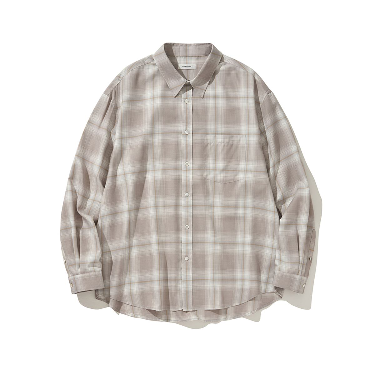 히즈핸더(HISHANDER) PLAID CHECK SHIRTS GREY