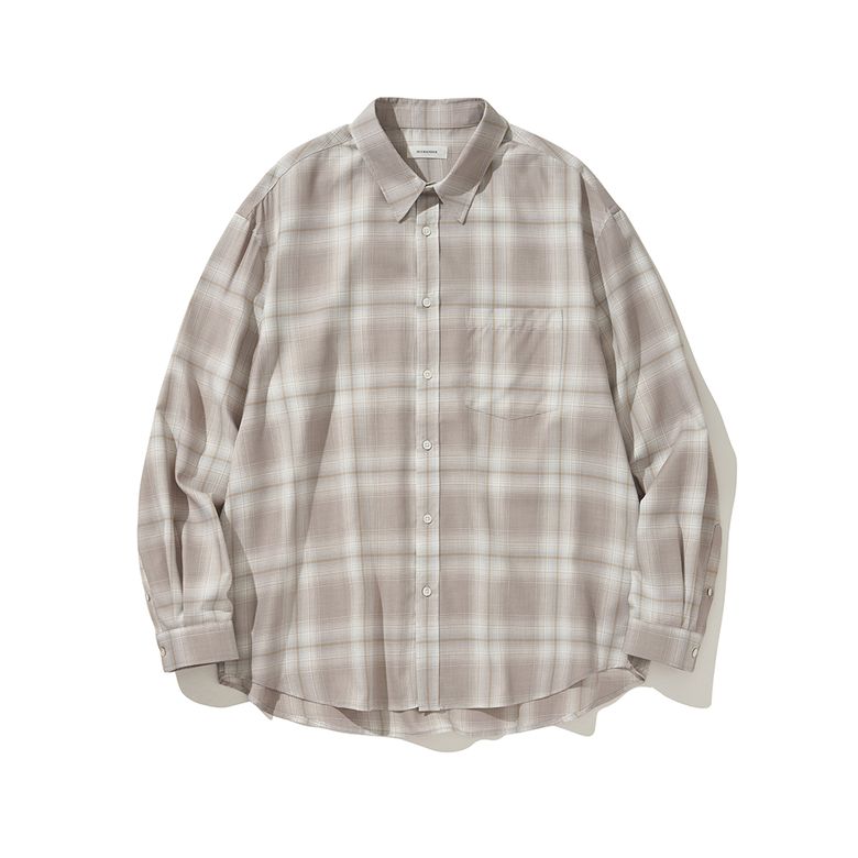 PLAID CHECK SHIRTS GREY