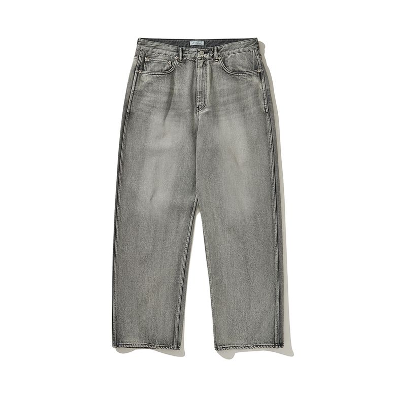 WASHED 5P DENIM PANTS BLEACHED BLACK