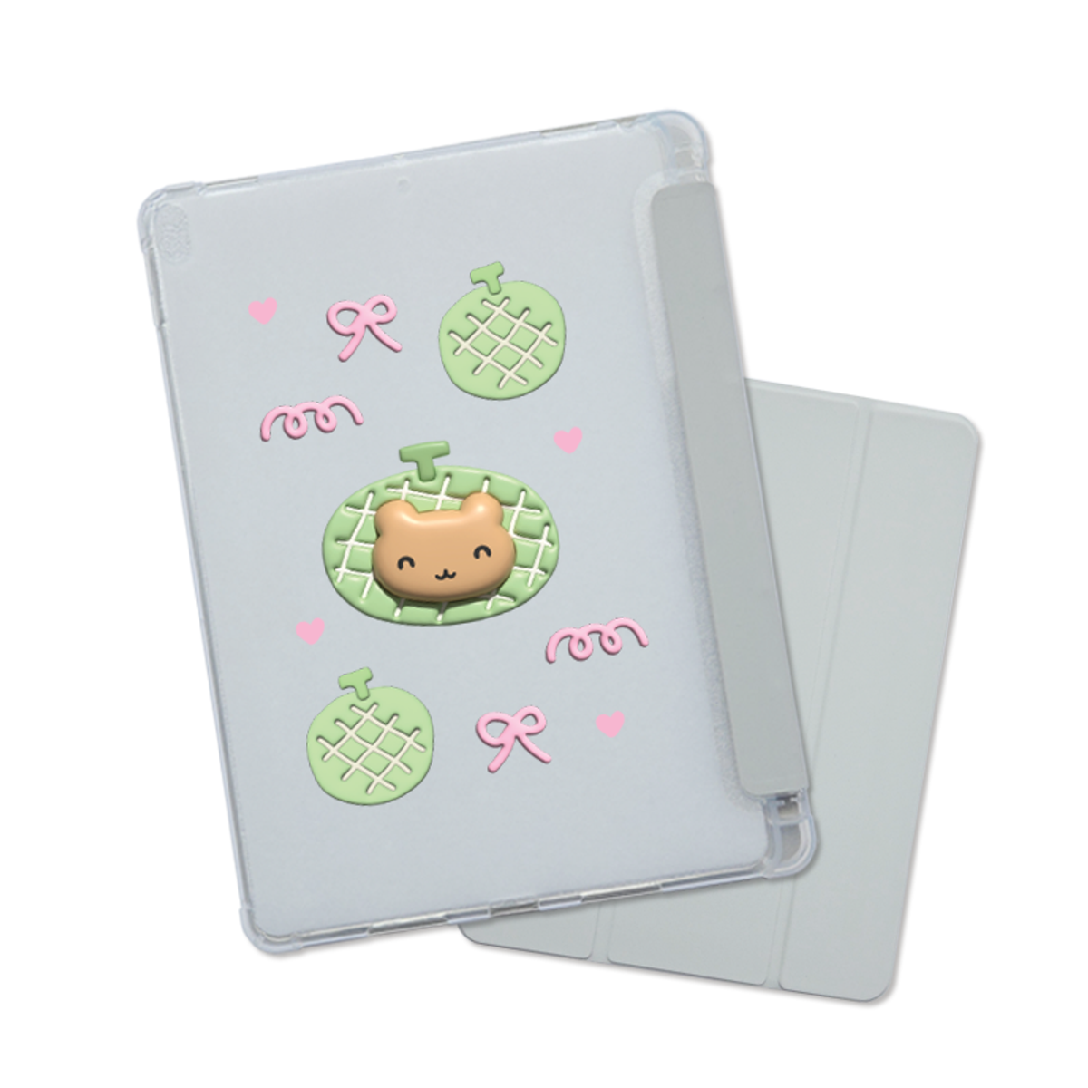 이레케이스앤굿즈(IRECASEGOODS) 멜론곰 아이패드 갤럭시탭 펜슬  수납가능 케이스