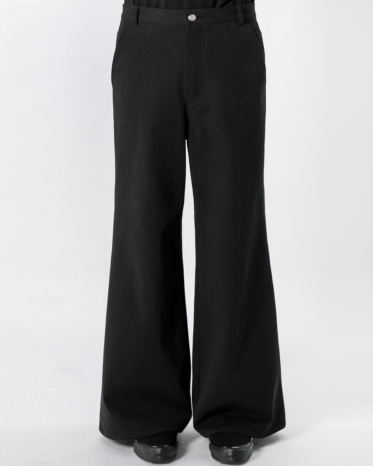 키류(KIRYU) WASHED DENIM WIDE FLARE PANTS