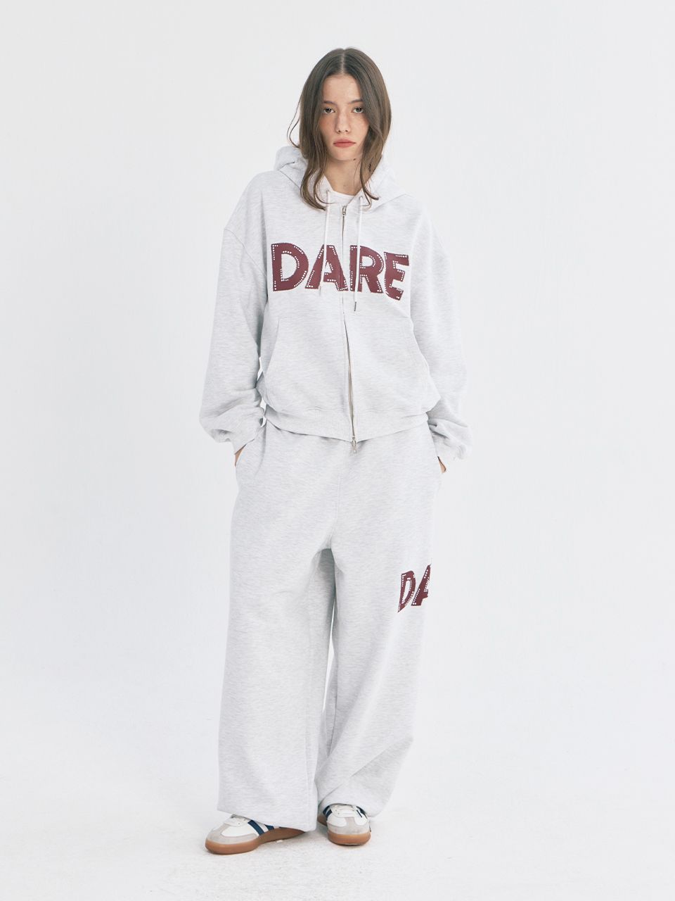 【OAFISH】Dare Beads Sweat Set Up スウェット セットアップ MUSINSA公式 | OAFISH Dare Biz Sweat Set-up, White Melange