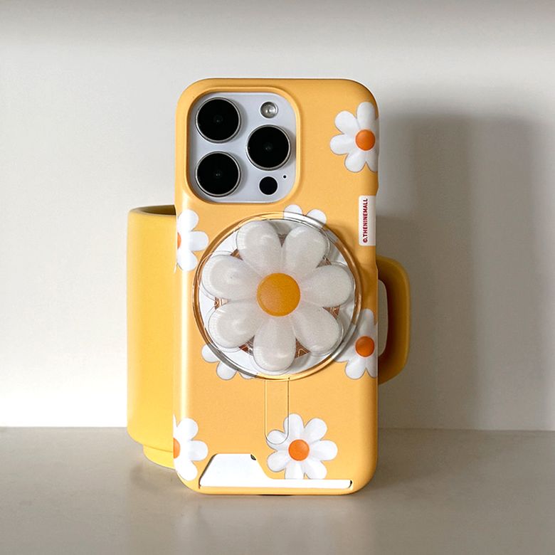 marguerite flower pattern [맥세이프 카드수납 폰케이스]
