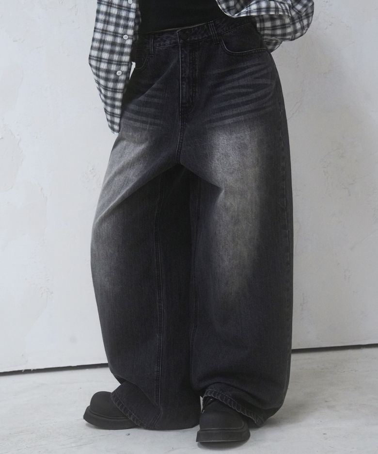 Basic Brush Daily Wide Pants WASHING BLACK