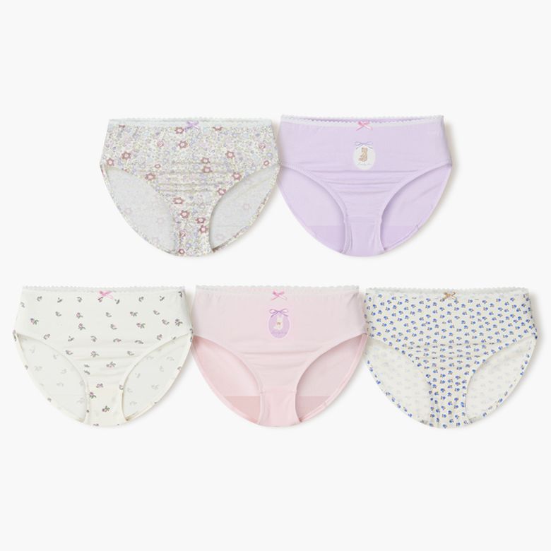 2025여아동 소르베 삼각팬티 5종 PACK