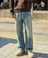 피오 와이드 워싱 데님 밴딩 팬츠 3 Color [ULZD_0051]