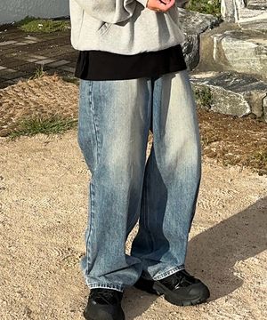 블루톤 와이드 데님 워싱 팬츠 4 Color [ULZD_0009]