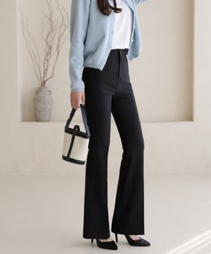 시크릿밴딩 스판 부츠컷 블랙 슬랙스