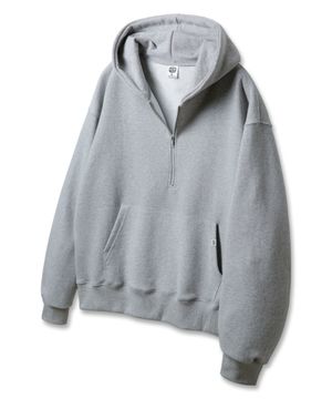 비슬론 반집업 무지 오버핏 후드티 AVH623 (4 COLOR)