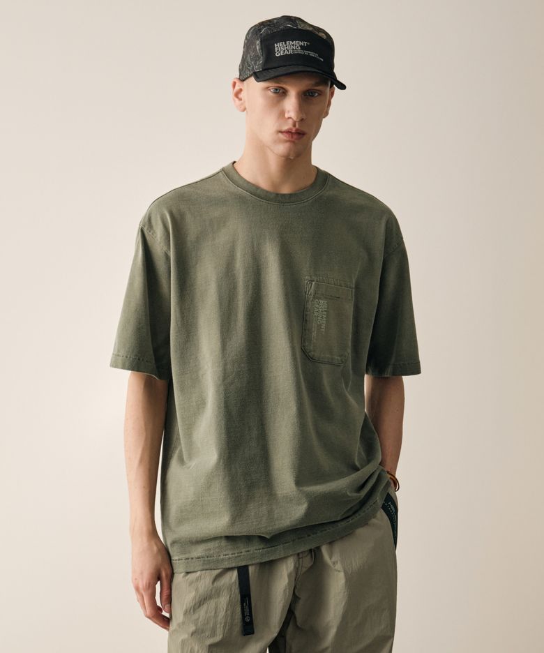 H2 다잉 포켓 반팔티셔츠 (KHAKI)