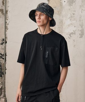 가드 웨빙 포켓 반팔티셔츠 (BLACK)