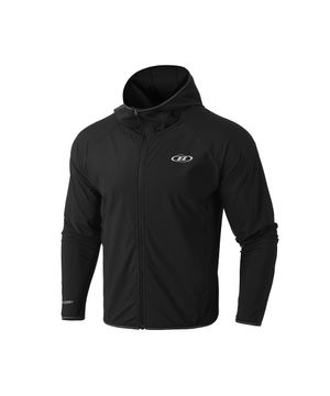 REFLECTIVE BRN TRICOT ZIP-UP HOODIE [BLACK]