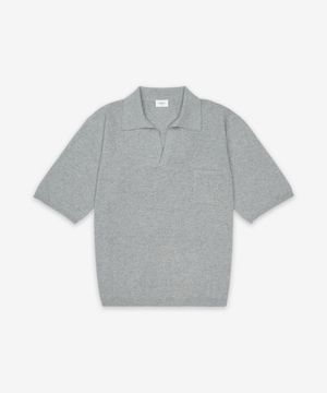 울 반소매 니트 - 그레이 / 821728Y76XM1473