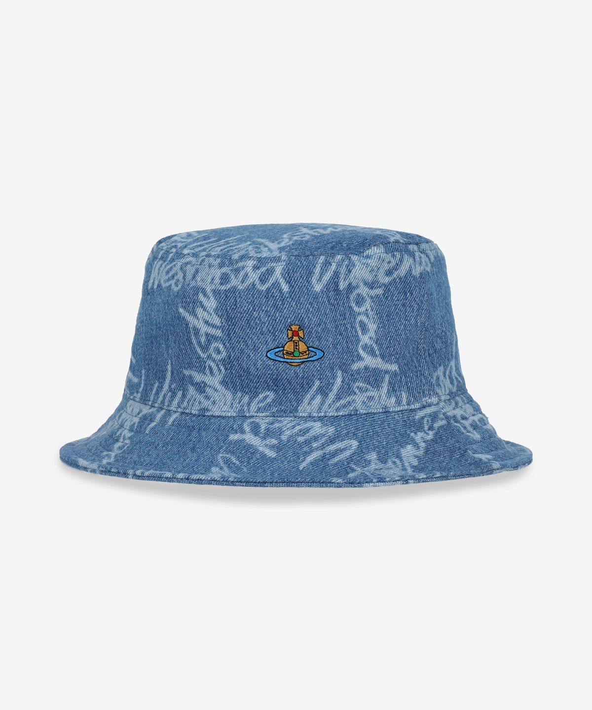 비비안 웨스트우드(VIVIENNE WESTWOOD) 로고 버킷햇 - 블루 / 81020009W014IK306