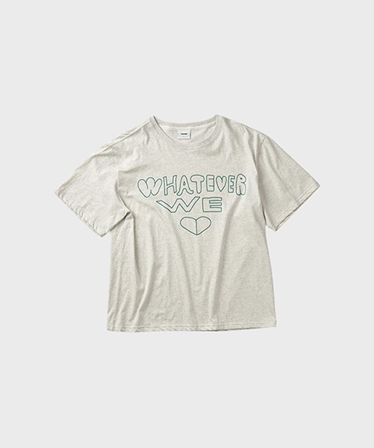 오울(OOOWL) 30S T SHIRT WHATEVER WE LOVE OATMEAL