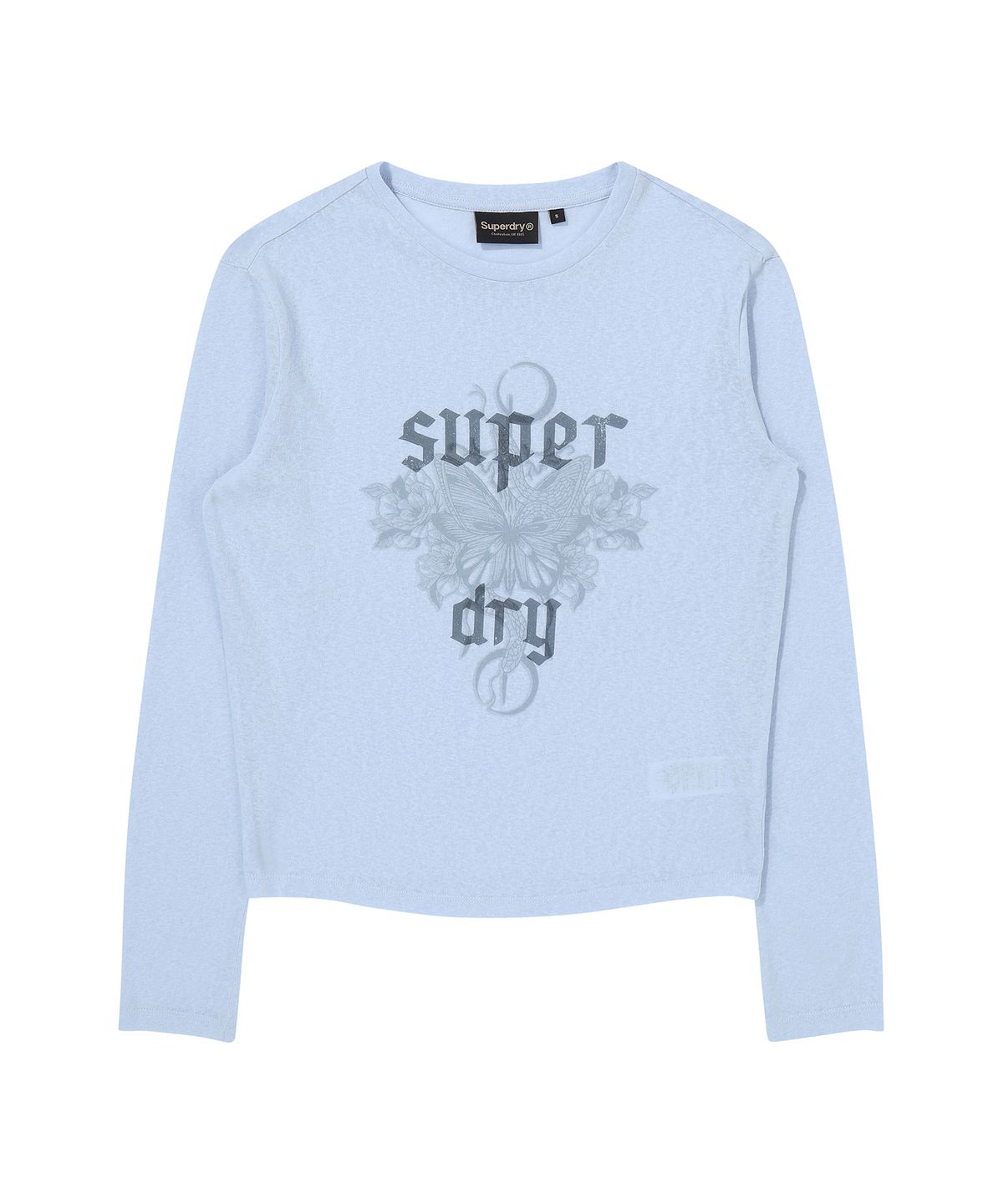 슈퍼드라이(SUPERDRY) W 인디슬리즈 롱슬리브 그레이 블루