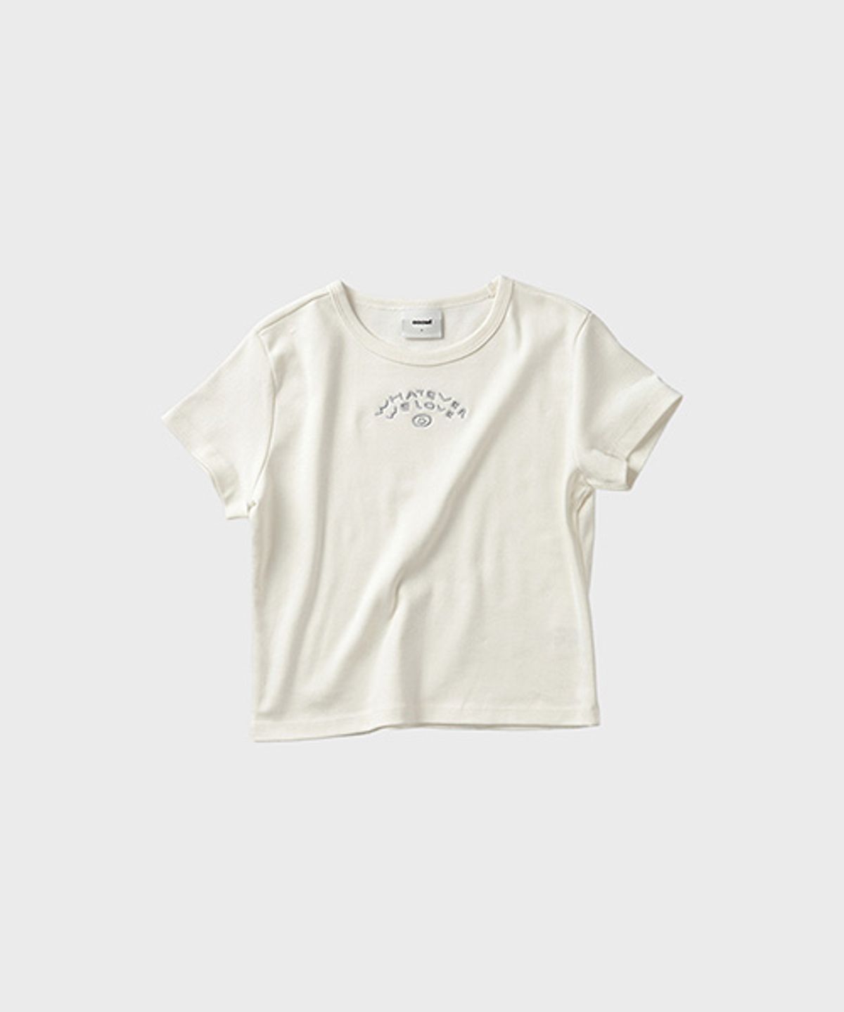 오울(OOOWL) SLIM T SHIRT WE LOVE WHITE