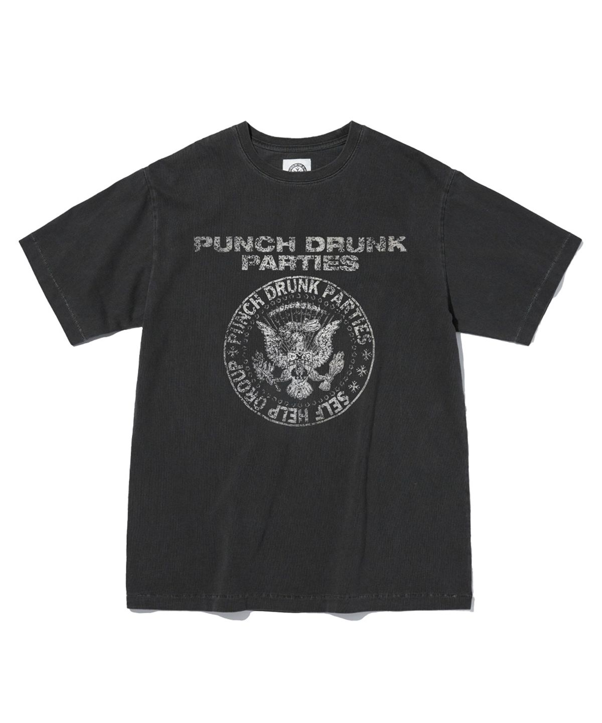 펀치드렁크파티즈(PUNCH DRUNK PARTIES) SHG Seal Garment Dyed Tee (CHARCOAL)