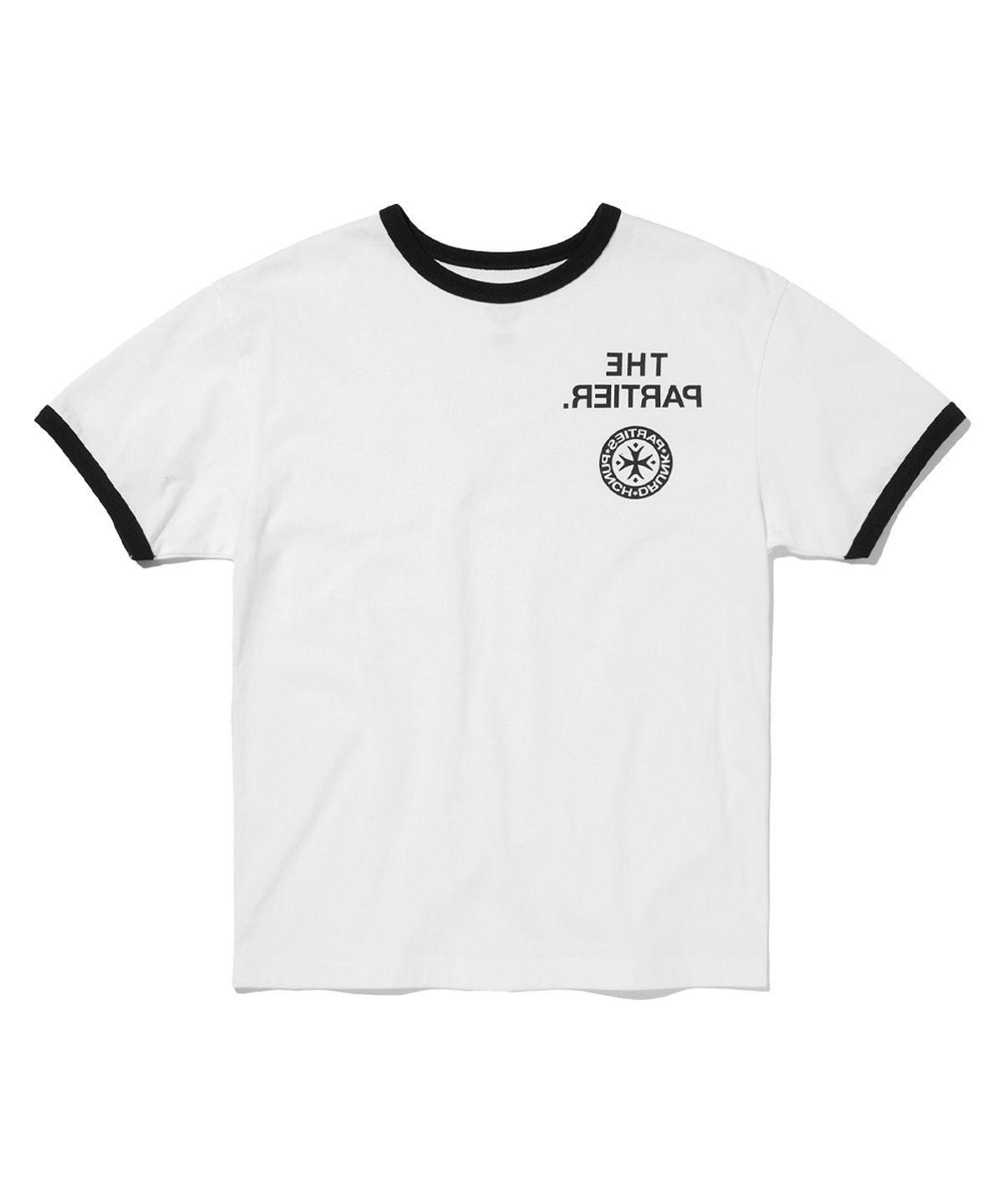 펀치드렁크파티즈(PUNCH DRUNK PARTIES) The Partier Ringer Tee (WHITE)