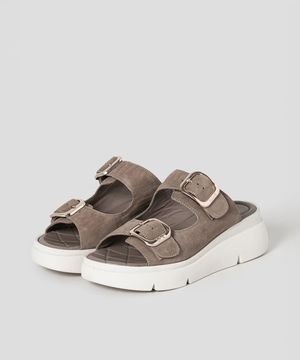 (WOMEN) 투스트랩 빅버클 컴포트 샌들  브라운 (HH54K2F14D)