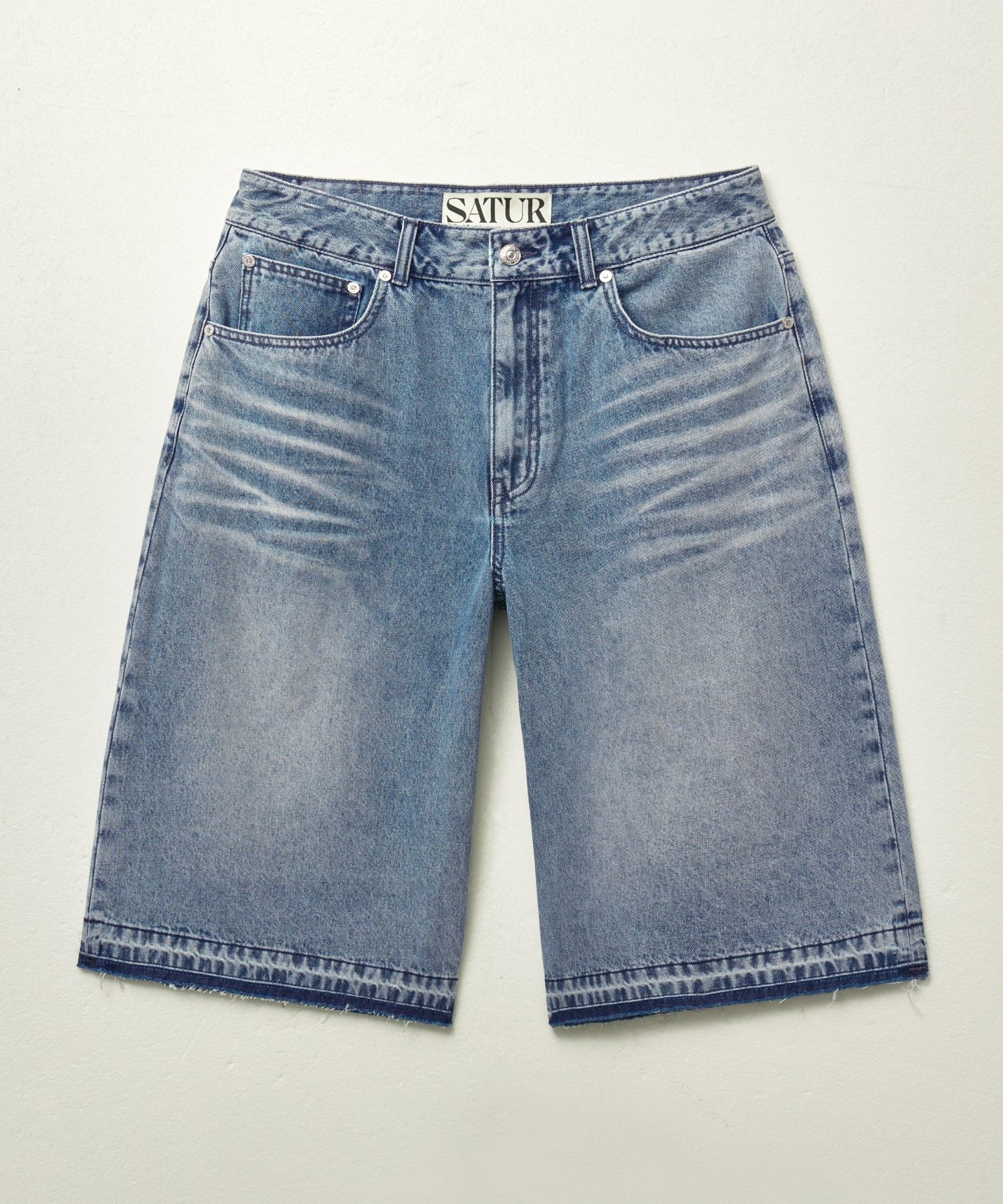 MUSINSA | SATUR Gabon denim bermuda pants ice blue