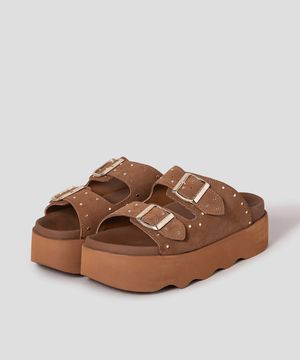 (WOMEN) 투스트랩 스터드 샌들  브릭 (HH54K2G11C)