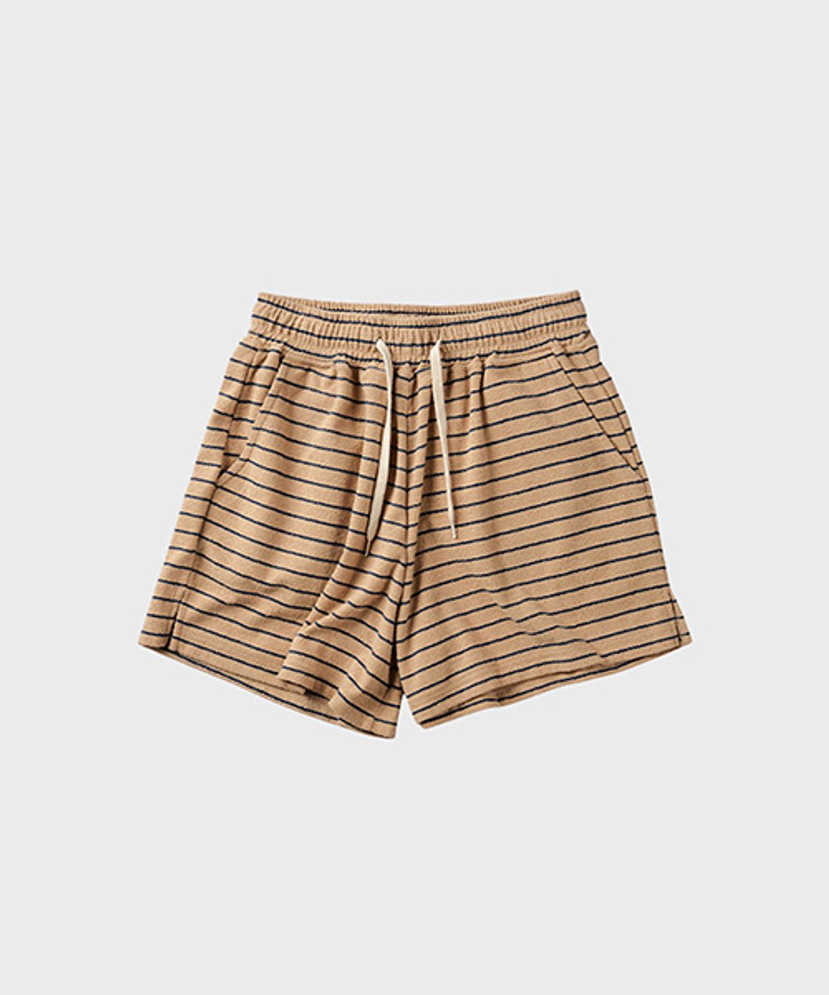 오울(OOOWL) TERRY SHORTS BEIGE STRIPE