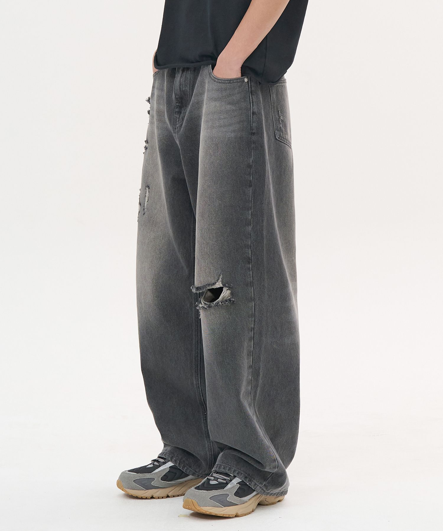 Vintage Damage Jeans (GREY)