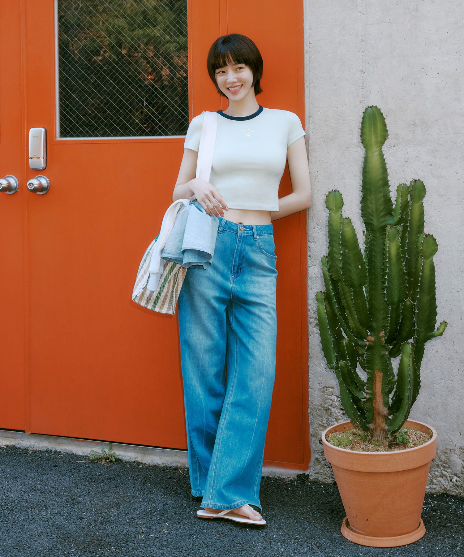 韓国人気★SATUR★(W)Linen Relaxed Denim Pants★デニムパンツ MUSINSA | SATUR (W) Linen Relaxed Denim Pants Blue