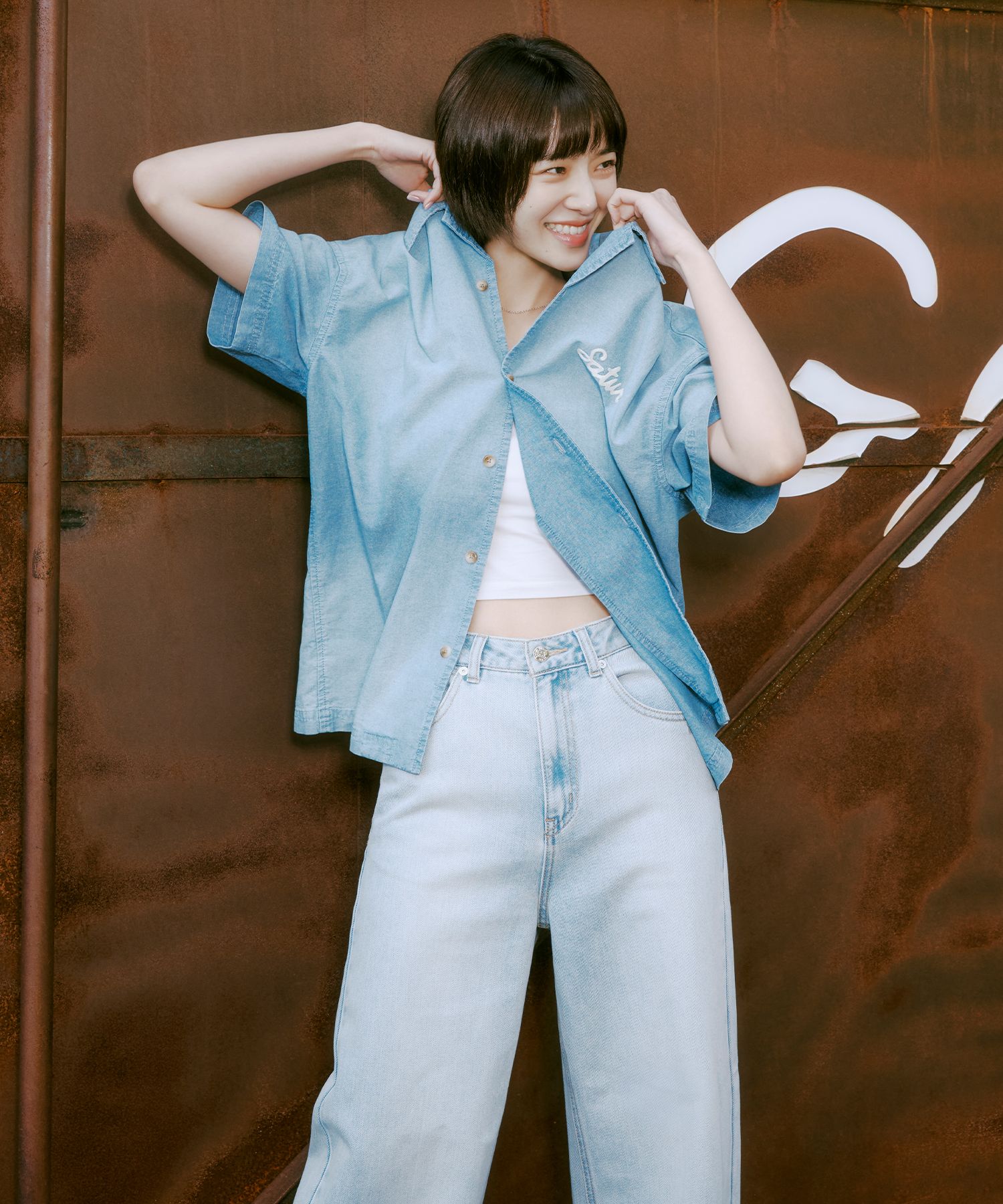 デニム・ジーパン SATUR Linen Relaxed Denim Pants Blue SA251MDP02BLE0 MUSINSA | SATUR (W) Linen Relaxed Denim Pants Light Blue
