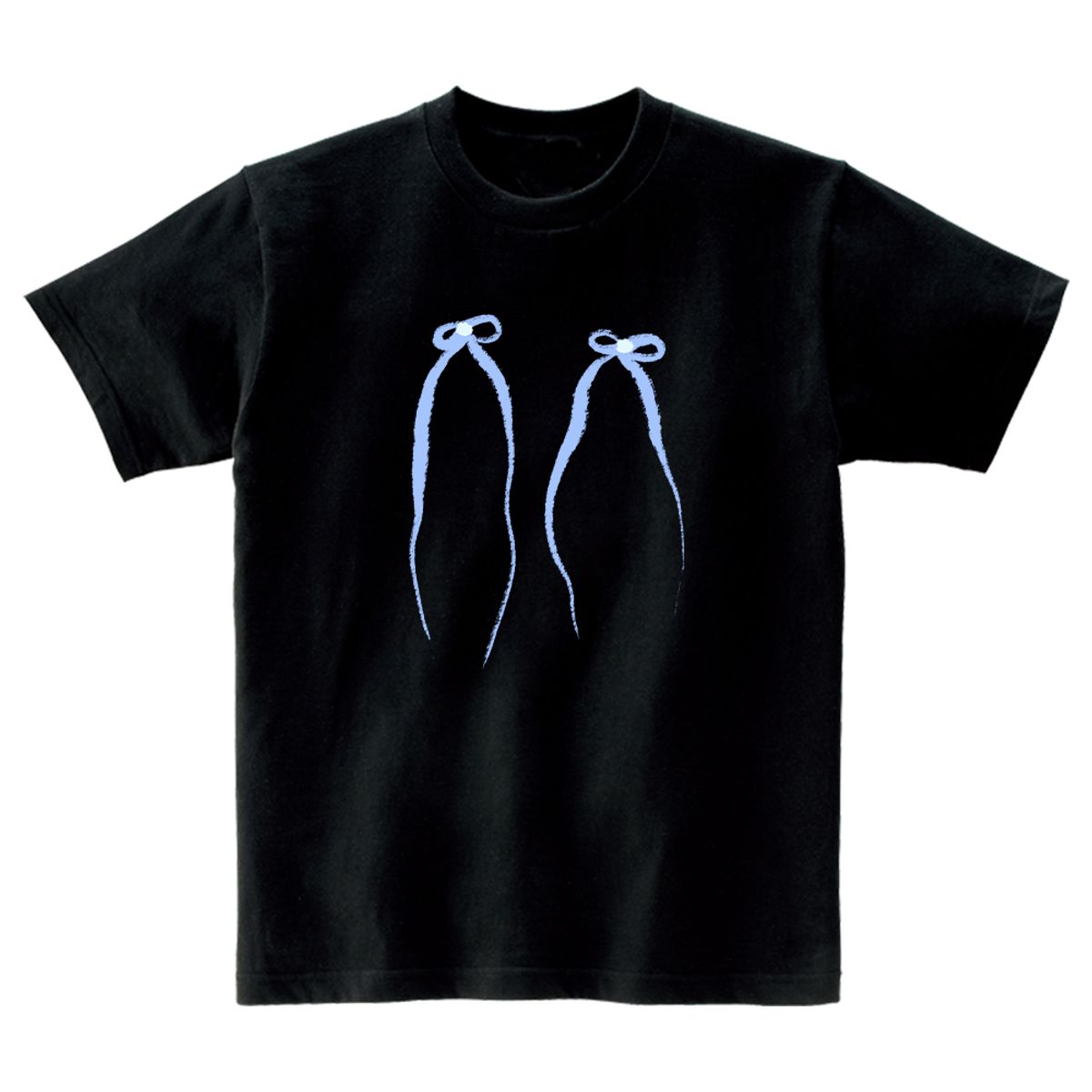 어썸어스(AWESOMEUS) Two long ribbons T-SHIRTS_4COLOR