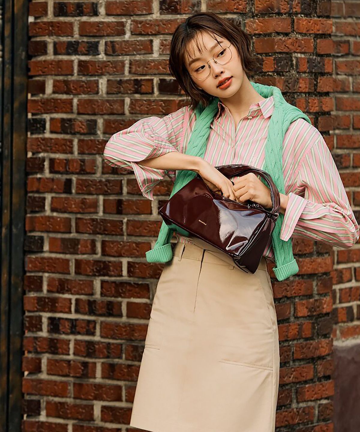 빈폴 액세서리(BEANPOLE ACCESSORY) 윈디 볼륨 토트백 - 와인